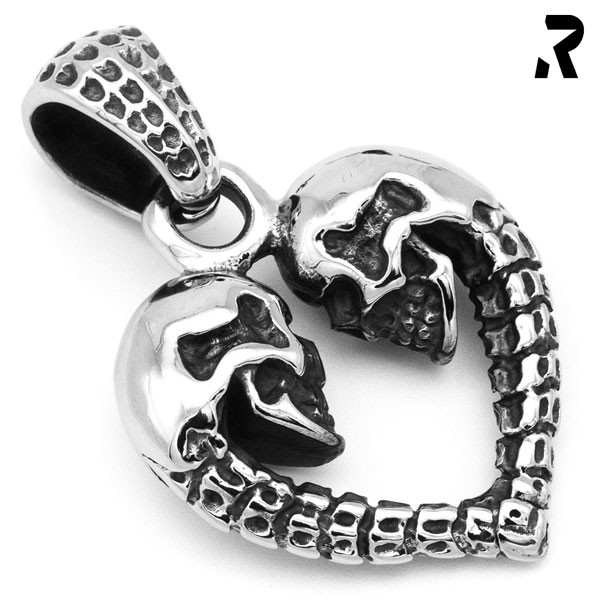 totenkopf anhänger forever, skull anhänger, kettenanhänger für damen, für männer, totenkopf herz, geschenkidee, männer geschenk, biker geschenk, anhänger mit kette, edelstahl anhänger