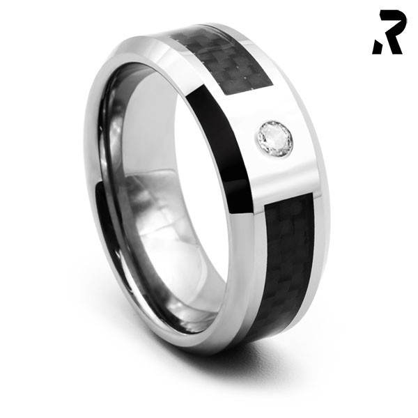 WOLFRAM CARBON RING Black Star