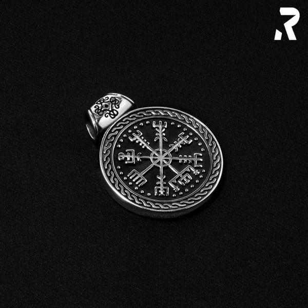 vegvisir, kettenanhänger, stainless steel, rockyfy