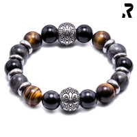 lilien armband, biker armband, onyx, tigerauge, labradorit, lilienperlen, biker armband für frauen & männer, 4 größen lilien armband, biker armband, onyx, tigerauge, labradorit, lilienperlen, biker armband für frauen & männer, 4 größen