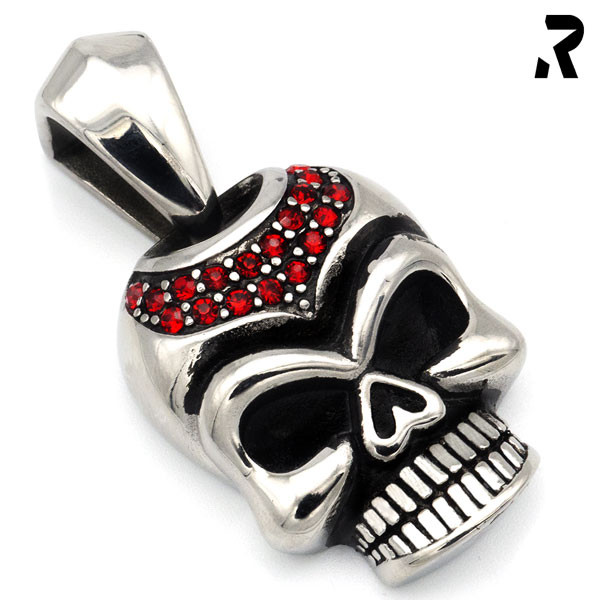 totenkopf anhänger fancy skull, skull anhänger, kettenanhänger für damen, für männer, geschenkidee, männer geschenk, biker geschenk, anhänger mit kette, edelstahl anhänger