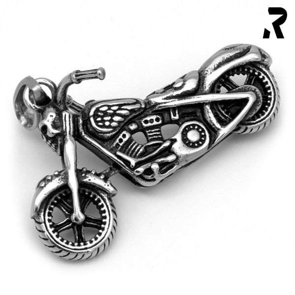 biker anhänger tough biker, chopper anhänger, mit totenkopf, harley anhänger, kettenanhänger für damen, für männer, geschenkidee, männer geschenk, biker geschenk, anhänger mit kette, edelstahl anhänger