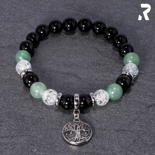 tree of life bracelet, lebensbaum armband, armband bergkristall jade onyx, rockyfy bikerschmuck & rockerschmuck