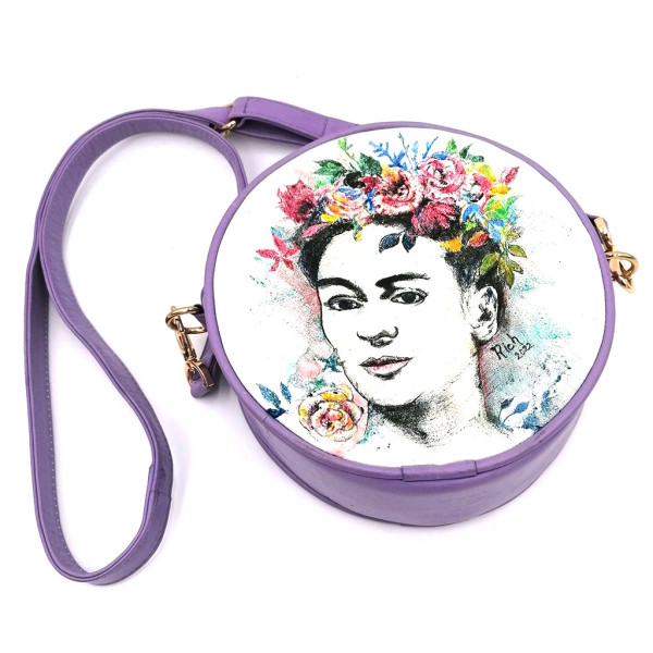 Frauen Handtasche Rund Flieder