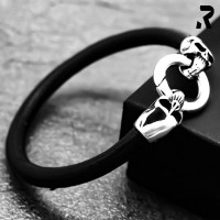 LEDERARMBAND BLACK SKULLS LEDERARMBAND BLACK SKULLS